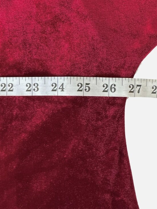 Suzanne Betro 2X BURGUNDY Velvet Tunic Top with Bell Sleeves Chiffon Hem - Picture 8 of 12